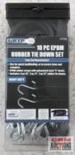 Grip 27592 10pc EPDM Heavy Rubber Tie Down Set w/ S Hooks 6pc 15" 2pc 21" 2pc 31"