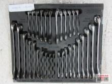 Ironton 53873 32pc SAE & Metric Combination Wrench Set... SAE Standard 1/4" to 3/4"... SAE Stubby 1/