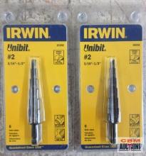 Vise-Grip 10323 Unibit #2, 3/16"-1/2", 6 Hole Sizes - Set of 2