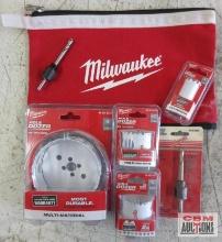 MIlwaukee Zipper Pouch Milwaukee 49-56-6950 Hole Saw Arbor, 1/4" Shank, 9/16" to 1-3/16" - Set of 2