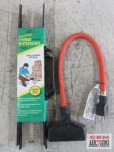 Grip 39016 2' Tri-Tap Extension Cord Sterling HF-66 2pk Cord Winders