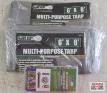 Grip 78510 Multi-Purpose Tarp 6' x 8' - Set of 2 Grip 78995 103pc Grommet Installation Kit