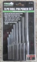 Grip 6113 9pc Roll Pin Punch Set w/ Storage Pouch