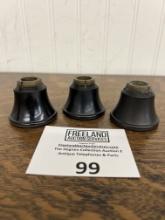 Three Western Electric/Gray Paystation PAYPHONE Telephone mouthpieces