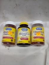 Rexall Vitamin D Gummies (2) & Flaxseed Oil Softgels. (1)