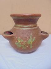 Vintage Mexican Pottery Chicken Planter
