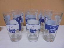 Set of 6 Weighted Bottom Indianapolis Colts Glass Tumblers