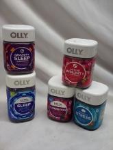 5Pc Olly Gummy Lot- Stress, Immunity, Elderberry, Sleep, Immunity Sleep