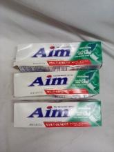 3 Tubes of AIM Whitening Fresh Mint Multi-benefit Tooth Paste