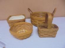 4pc Group of Assorted Longaberger Baskets