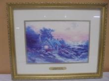 Thomas Kinkade " Cottage by the Sea" Framed & Matted Print