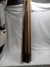 Pair of Brown Finish 54” Adjusting Length Curtain Rods