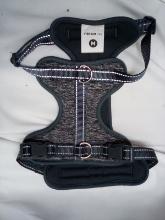 Grey and white dog harness, M