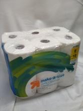 6 Roll Pack of Up&Up Make-a-Size 2-Ply Paper Towels