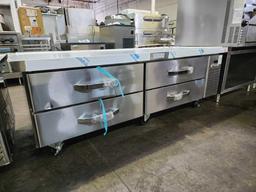 Never Used - Blue Air 74 in. 4 Drawer Refrigerated Chefs Base