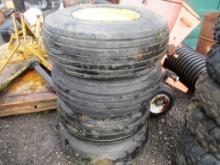 4 USED 12.5-15 IMPLEMENT TIRES & RIMS