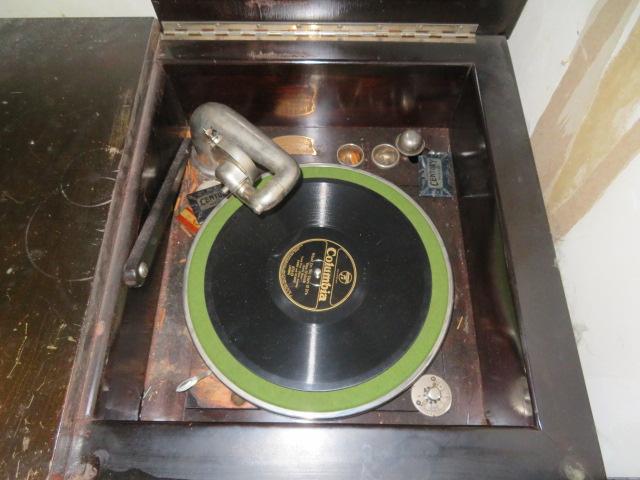 Perkins Console Phonograph w/records