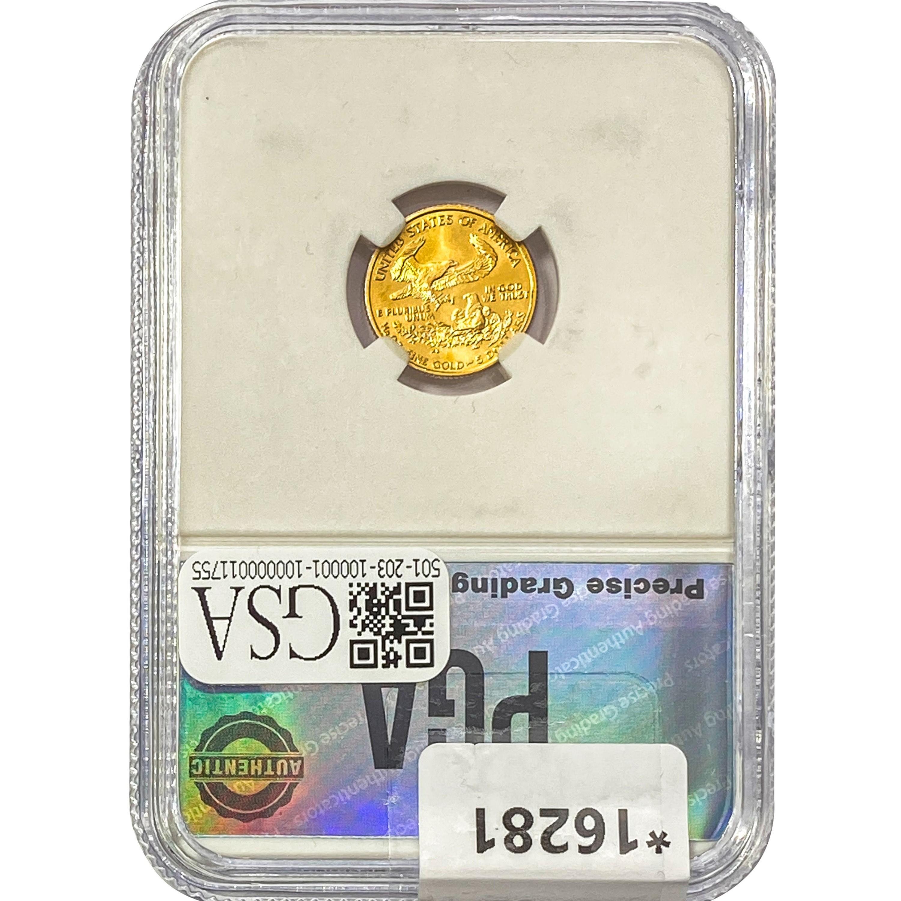 2003 $5 1/10oz. American Gold Eagle PGA MS70