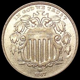 1867 Shield Nickel CLOSELY UNCIRCULATED