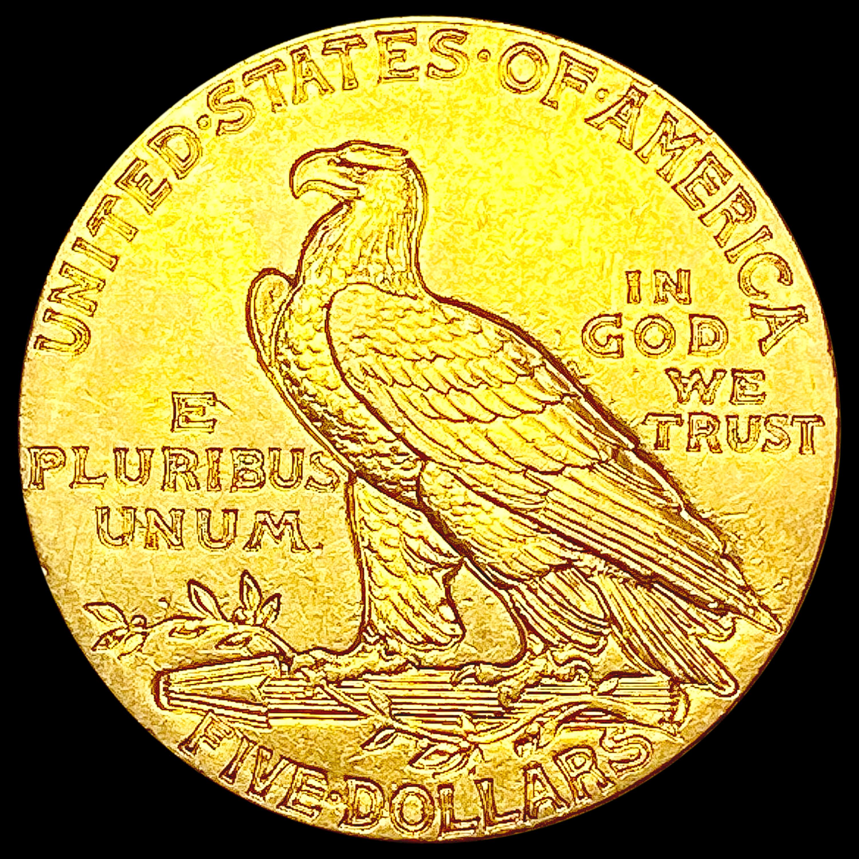 1913 $5 Gold Half Eagle CLOSELY UNCIRCULATED
