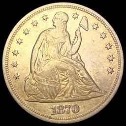 1870 Seated Liberty Dollar CLOSELY UNCIRCULATED