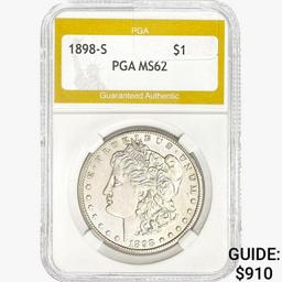 1898-S Morgan Silver Dollar PGA MS62