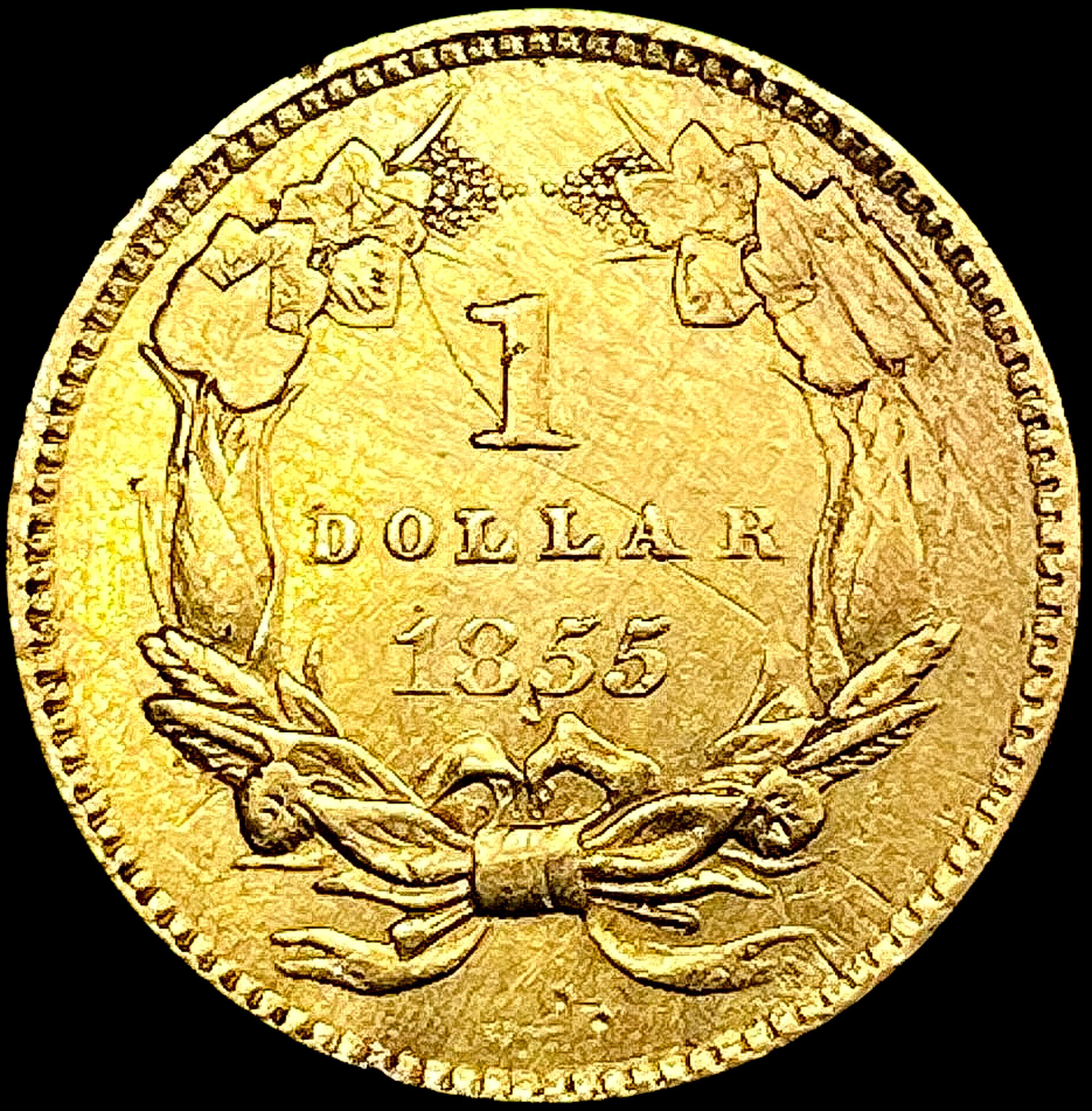 1855 Rare Gold Dollar LIGHTLY CIRCULATED
