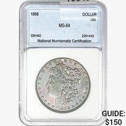 1898 Morgan Silver Dollar NNC MS64