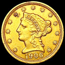 1906 $2.50 Gold Quarter Eagle CHOICE AU