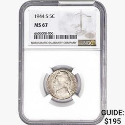 1944-S Jefferson Nickel NGC MS67