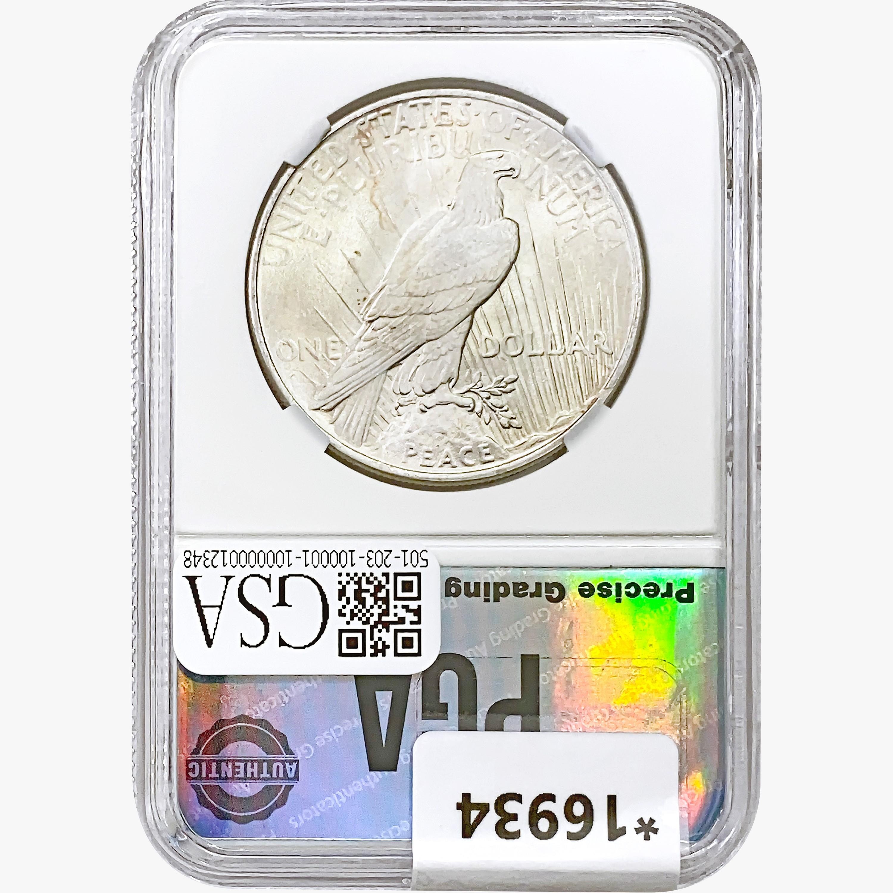 1925 Silver Peace Dollar PGA MS67