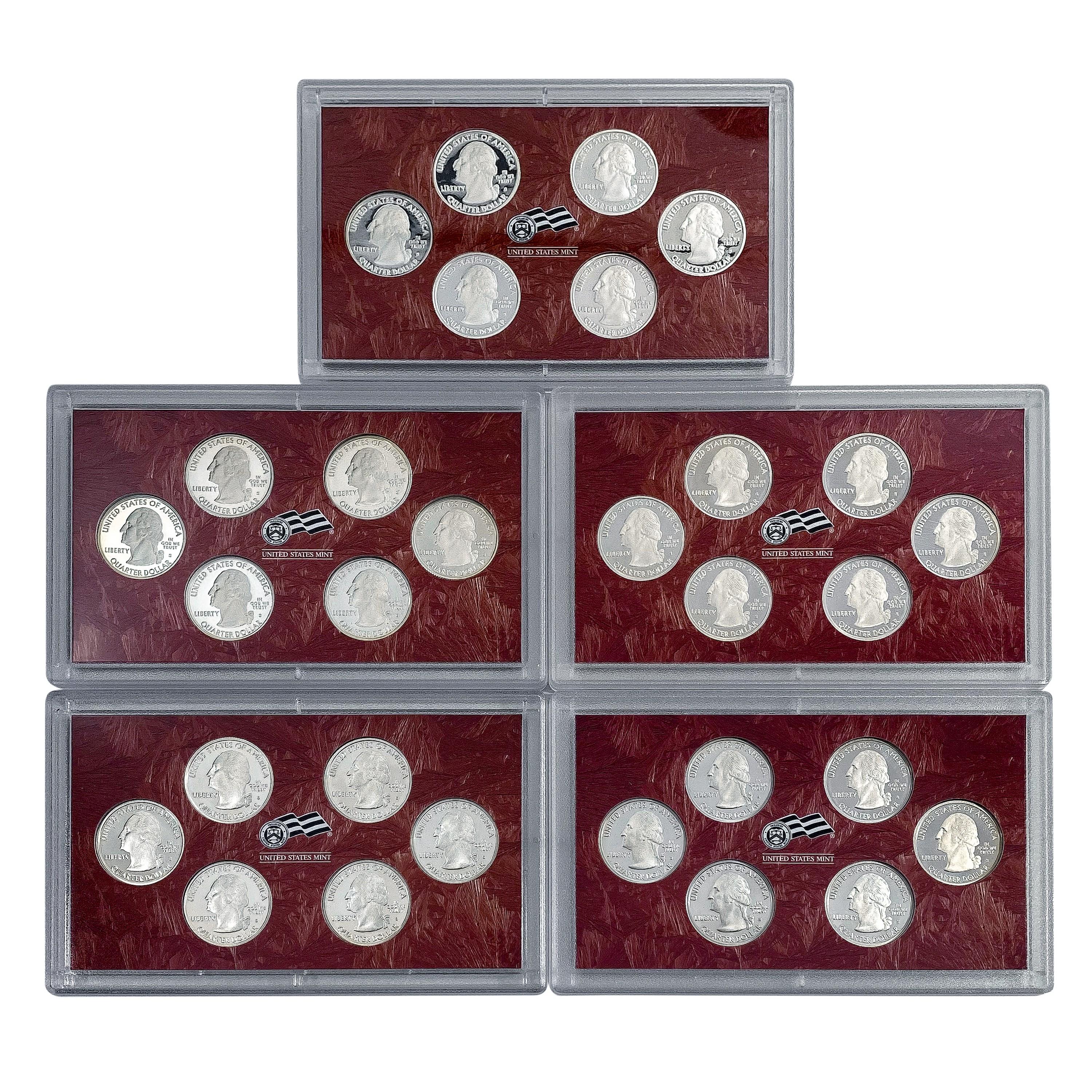 2009 US Silver State Quarter Proof Sets [30 Coins]