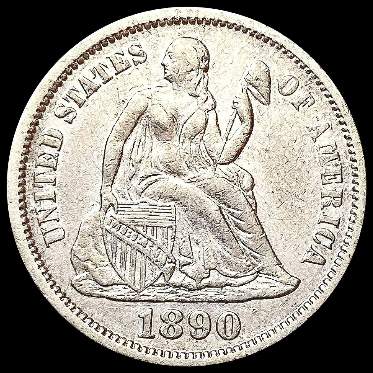 1890 Seated Liberty Dime CLOSELY UNCIRCULATED