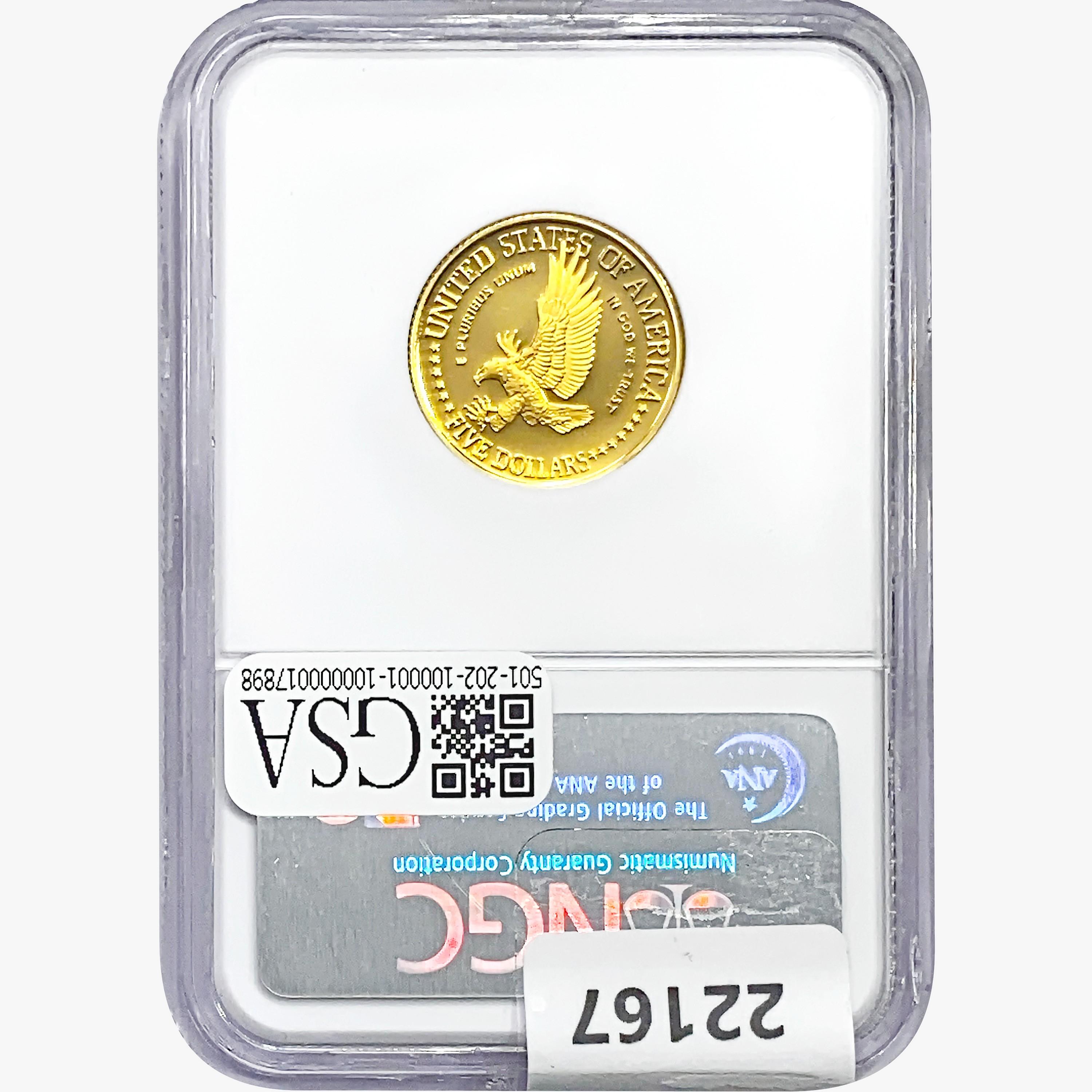 1986-W .2419oz. Gold $5 Liberty NGC PF70 UC
