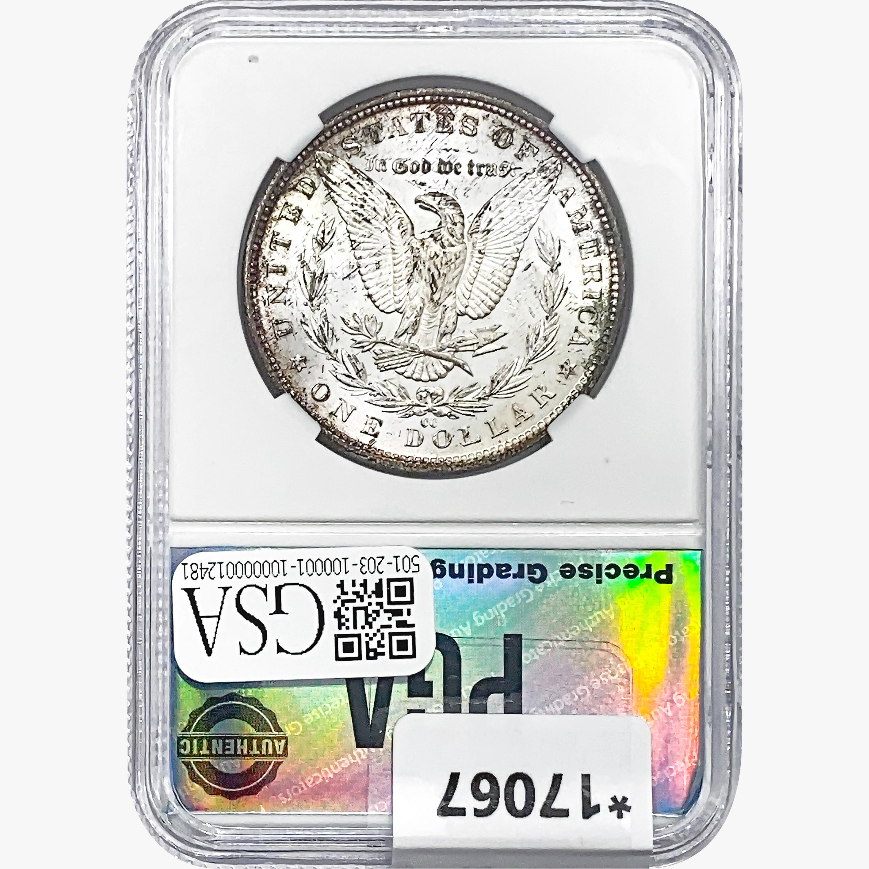 1884-CC Morgan Silver Dollar PGA MS67+