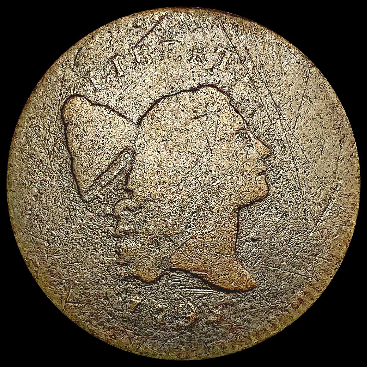 1795 No Pole C-6a Liberty Cap Half Cent NICELY CIR