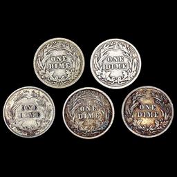 [5] BarbeSLV Dimes [1905-O, 1906, 1907-O, 1913, 19