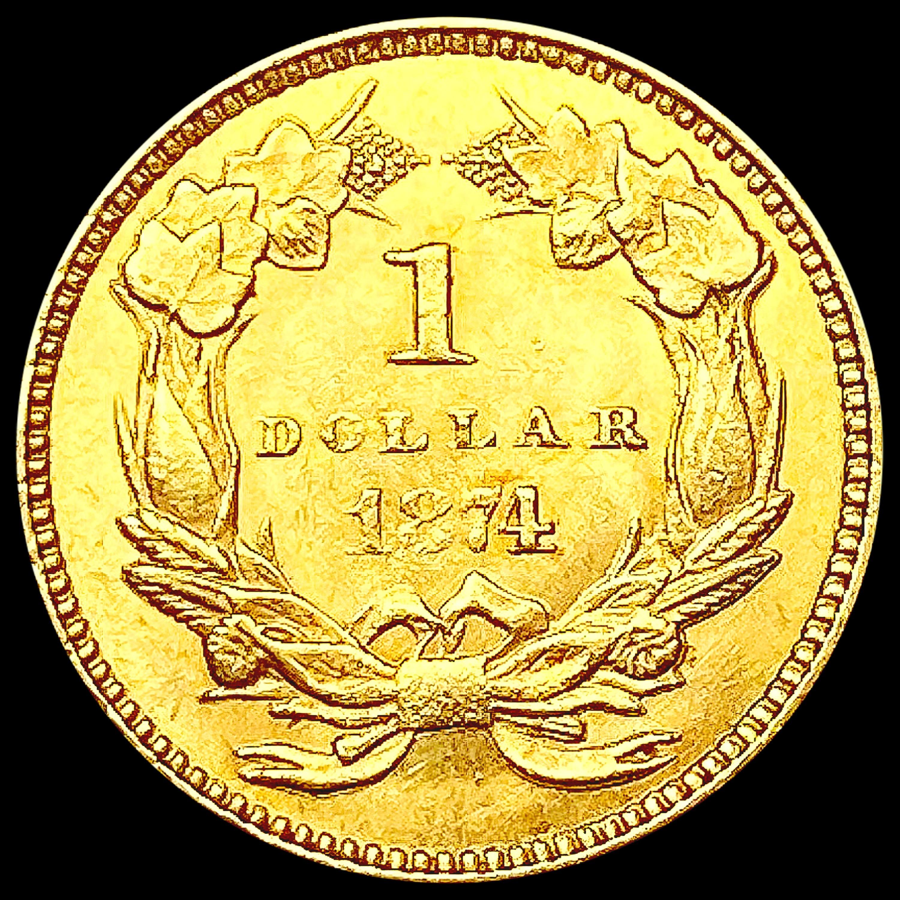 1874 Rare Gold Dollar UNCIRCULATED