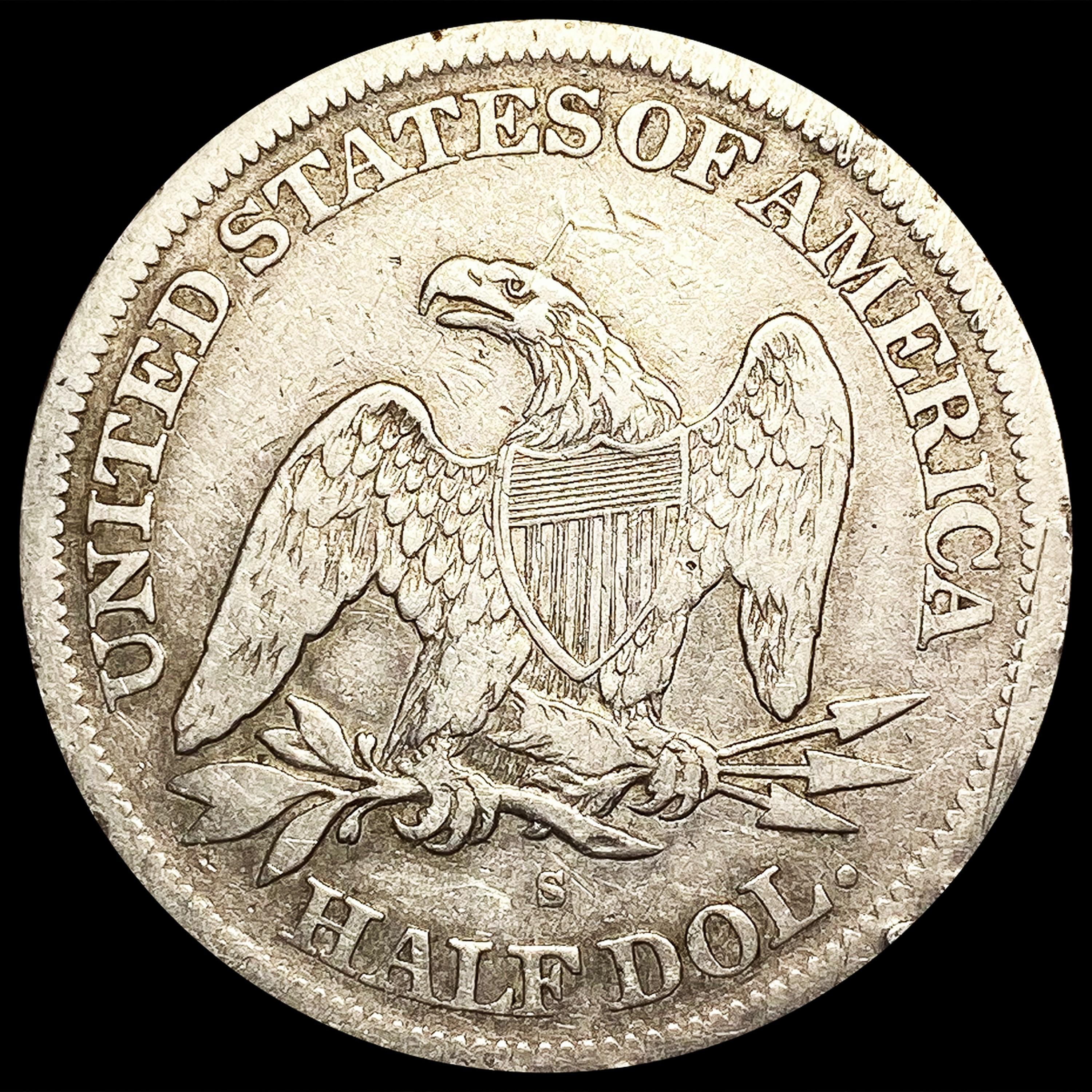 1865-S Seated Liberty Half Dollar LIGHTLY CIRCULAT