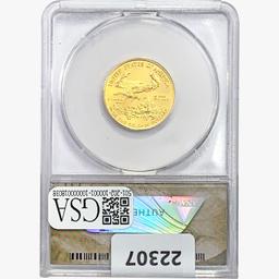 2017 $10 1/4oz. Gold Eagle ANACS MS70