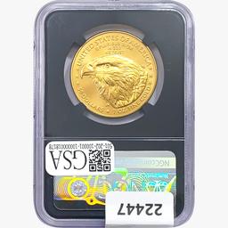 2022 $50 1oz. Gold Eagle NGC MS70 FDI