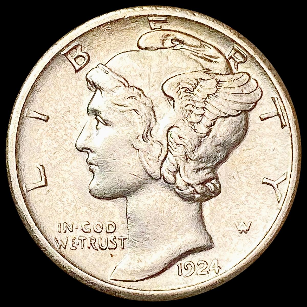 1924-S Mercury Dime CHOICE AU