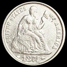 1874 Seated Liberty Dime CLOSELY UNCIRCULATED