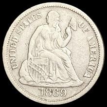1869-S Seated Liberty Dime NICELY CIRCULATED