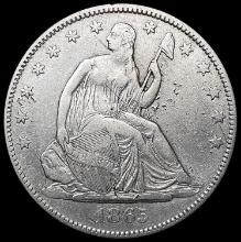 1865-S Seated Liberty Half Dollar ABOUT UNCIRCULAT