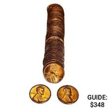 1949 BU Lincoln Cent Roll (50 Coins)