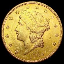 1904 $20 Gold Double Eagle CHOICE AU