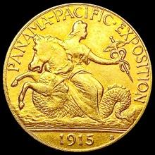 1915-S Pan-Pac $2.50 Gold Quarter Eagle CLOSELY UN