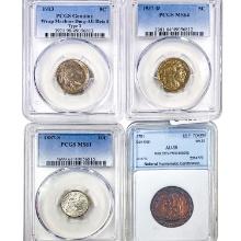1791-1937 [4] Varied Coinage NNC/PCGS