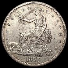 1877-S Micro S Silver Trade Dollar CLOSELY UNCIRCU